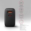AXAGON ACU-PQ45 Ładowarka sieciowa 2-port  QC3.0,4.0/AFC/FCP/PPS/Apple  + PD type-C, 45W, Czarna